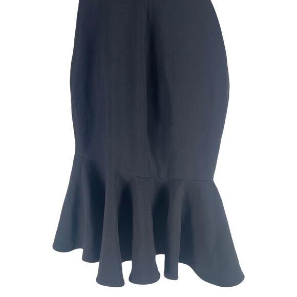 Likely Rollins One Shoulder Flounce Hem Black Cocktail Dress Size 8 - Picture 7 of 8